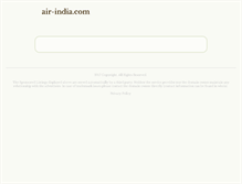 Tablet Screenshot of air-india.com